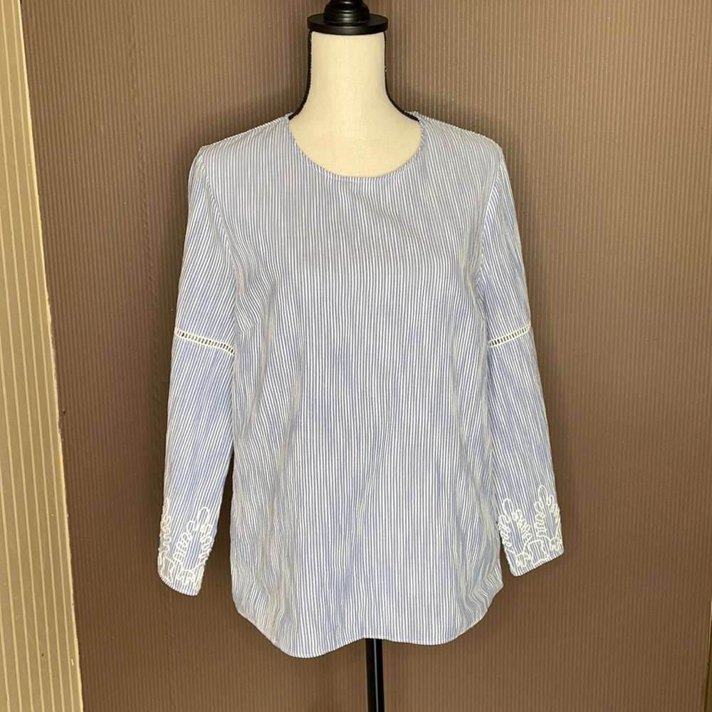 Stella & Dot stripped  blouse‎ size medium
